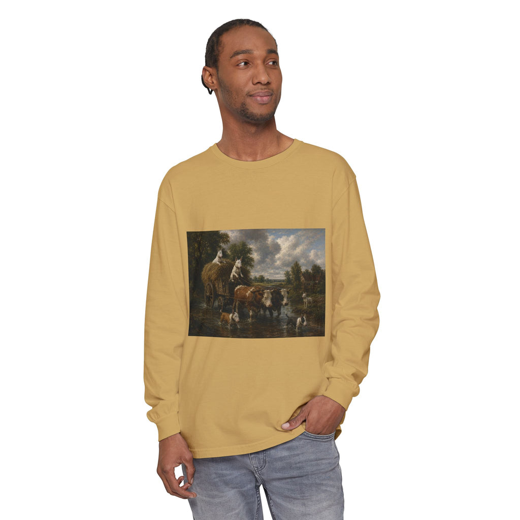 Bull Terrier The Hay Wain — after John Constable, 1821 | Long Sleeve
