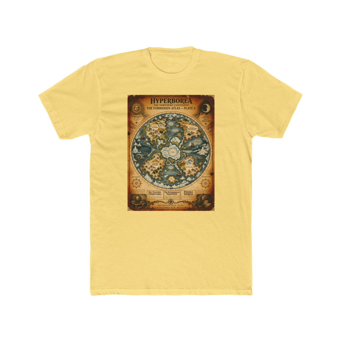 Hyperborea, The Forbidden Atlas Plate V | Unisex Cotton Crew Tee