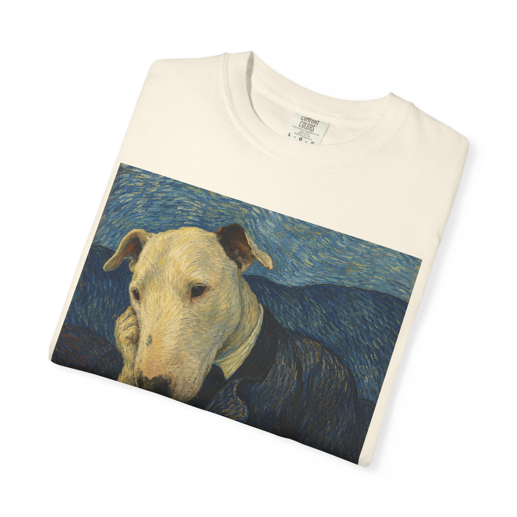 Bull Terrier Portrait of Doctor Gachet — after Vincent van Gogh, 1890 | Garment-Dyed Tee