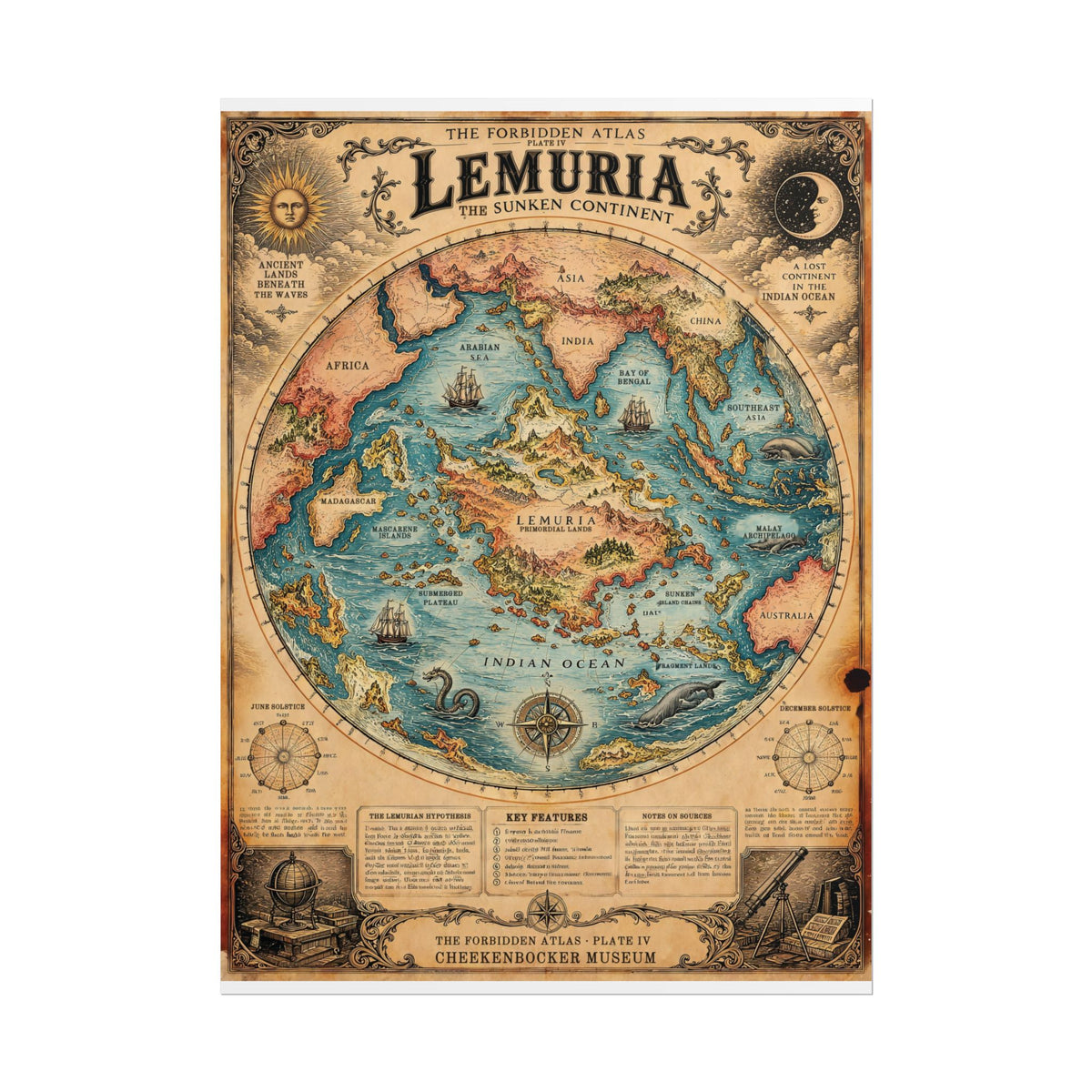 Lemuria, The Forbidden Atlas Plate IV | Poster
