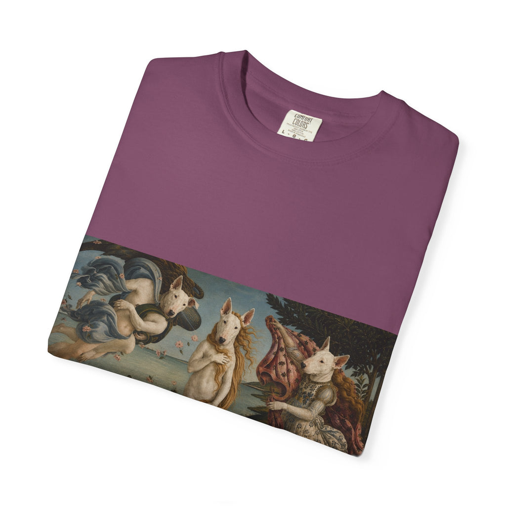Bull Terrier The Birth of Venus — after Sandro Botticelli, c.1485 | Garment-Dyed Tee