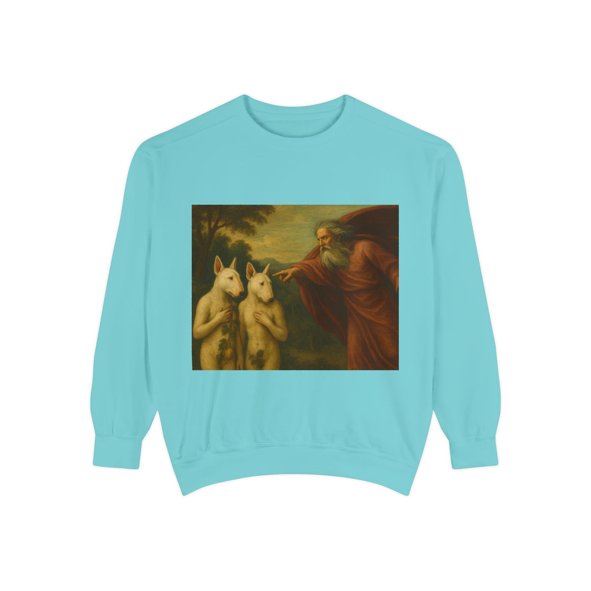 Bull Terrier The Rebuke of Adam and Eve — after Domenichino, 1626 | Crewneck