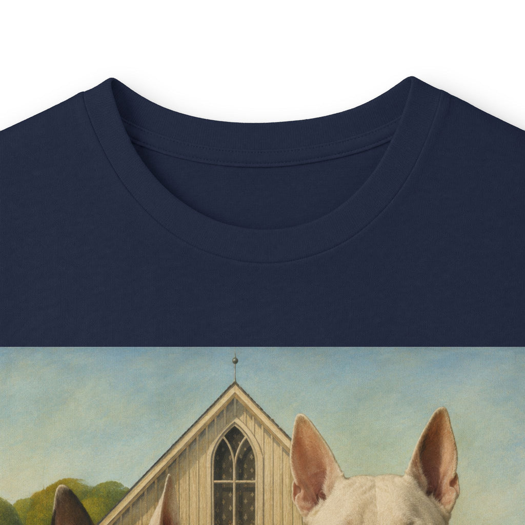 Bull Terrier American Gothic — after Grant Wood, 1930 | Long Sleeve