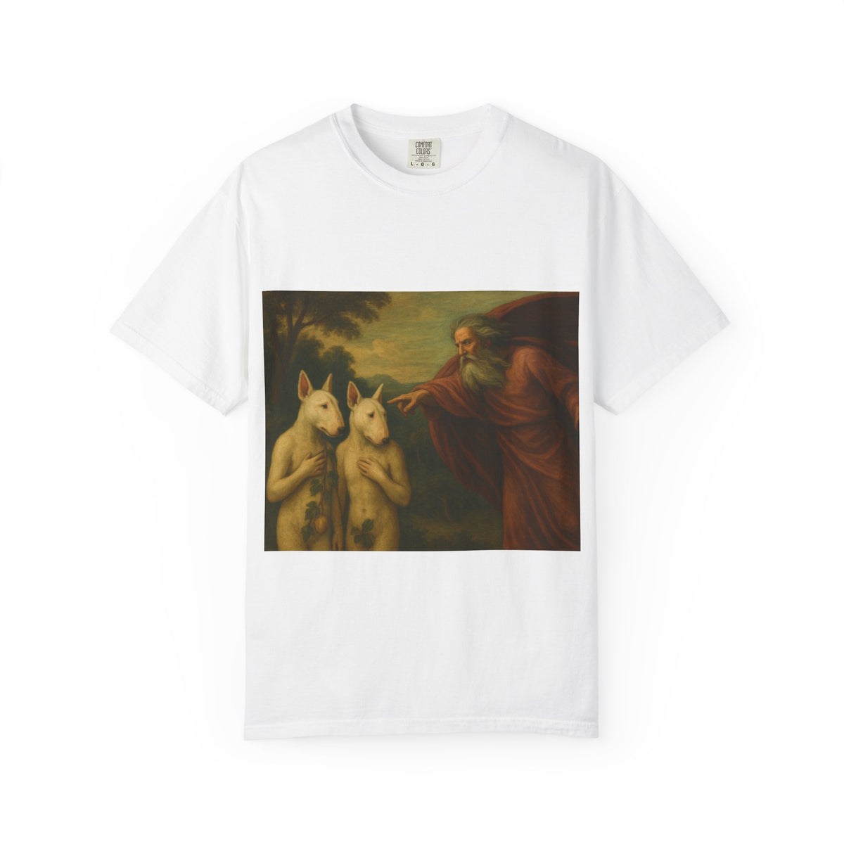Bull Terrier The Rebuke of Adam and Eve — after Domenichino, 1626 | Garment-Dyed Tee