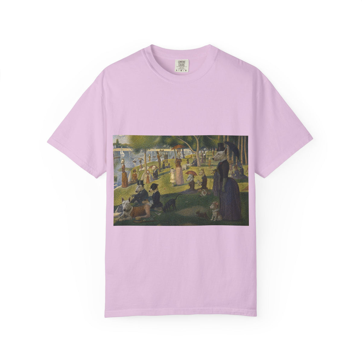 Bull Terrier A Sunday Afternoon on La Grande Jatte — after Georges Seurat, 1886 | Garment-Dyed Tee