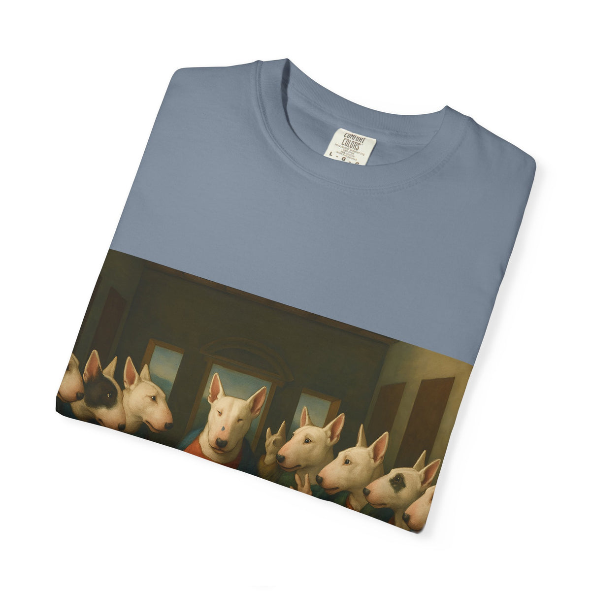 Bull Terrier The Last Supper — after Leonardo da Vinci, 1498 | Garment-Dyed Tee