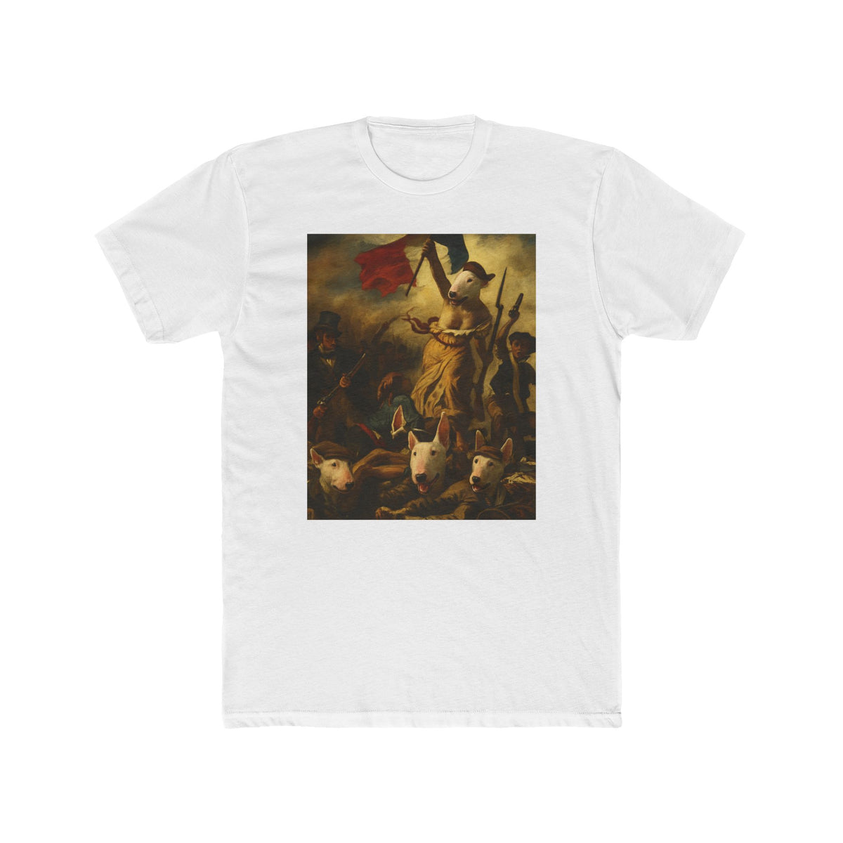 Bull Terrier Liberty Leading The People — after Eugene Delacroix, 1830 | Tee