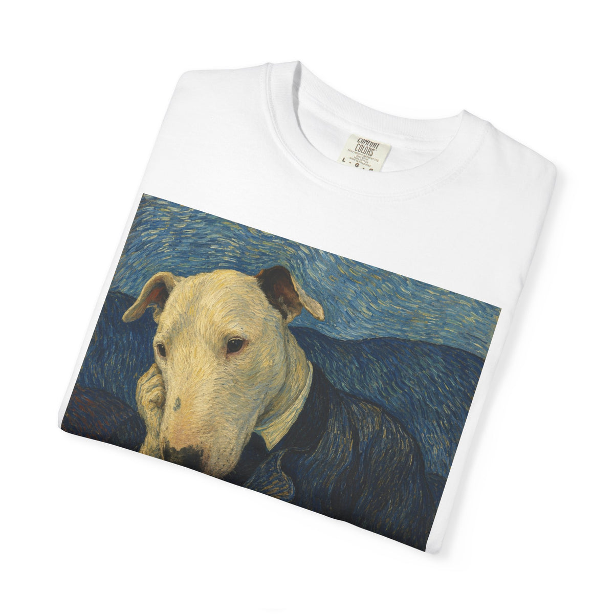 Bull Terrier Portrait of Doctor Gachet — after Vincent van Gogh, 1890 | Garment-Dyed Tee