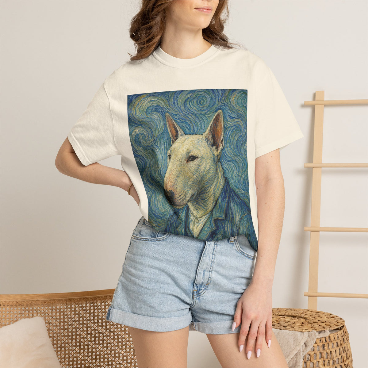 Bull Terrier Self-Portrait — after Vincent van Gogh, 1889 | Garment-Dyed Tee
