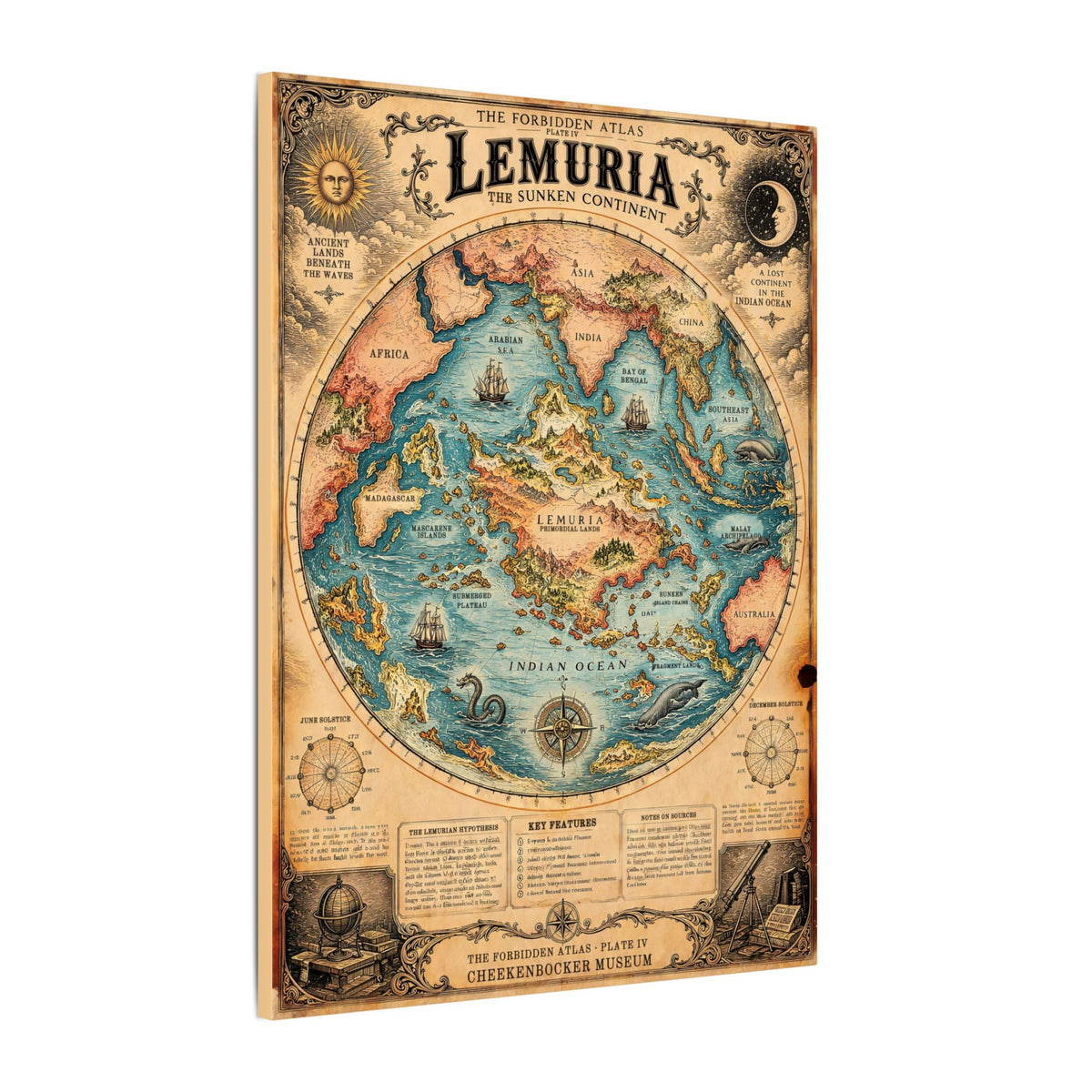 Lemuria, The Forbidden Atlas Plate IV | Canvas