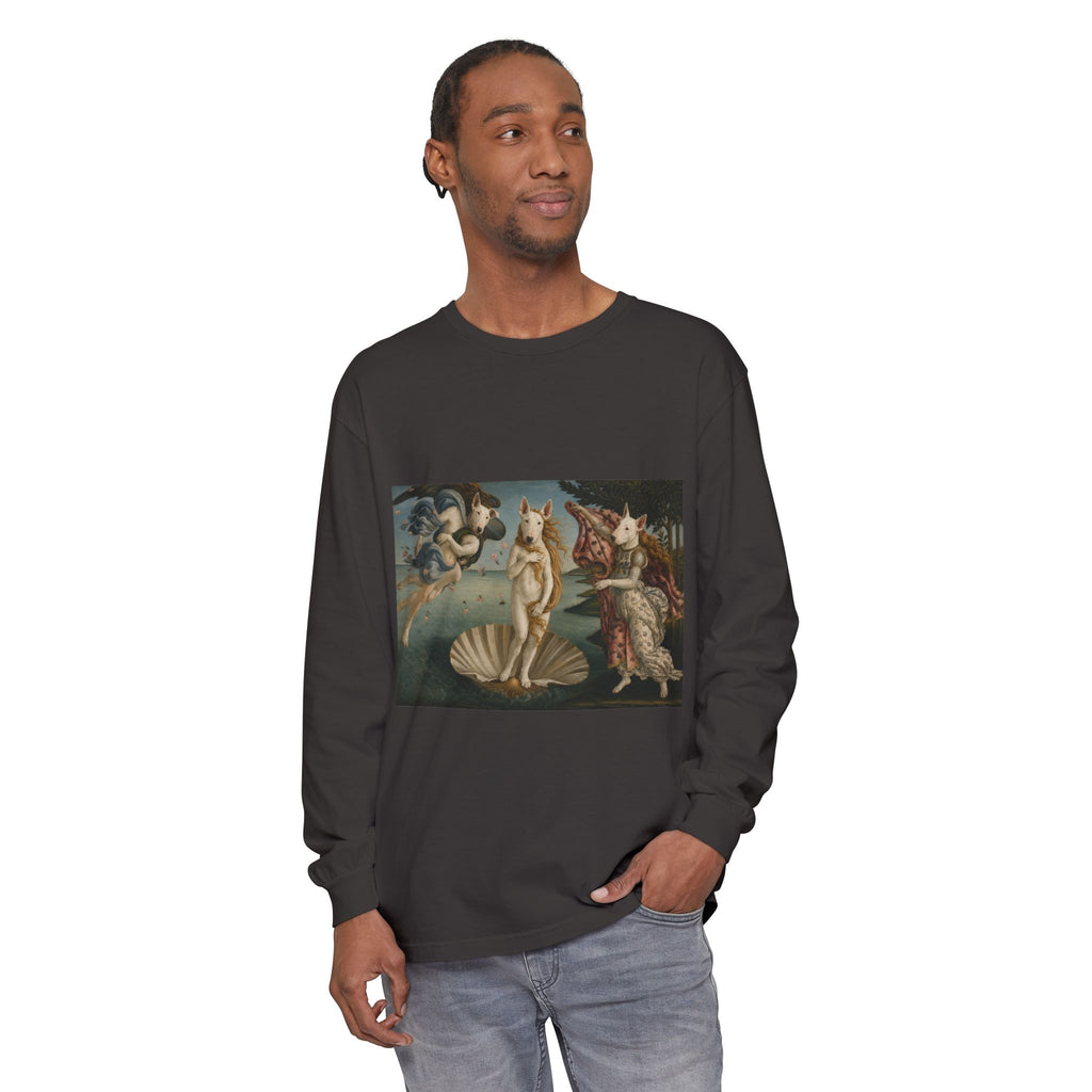 Bull Terrier The Birth of Venus — after Sandro Botticelli, c.1485 | Long Sleeve
