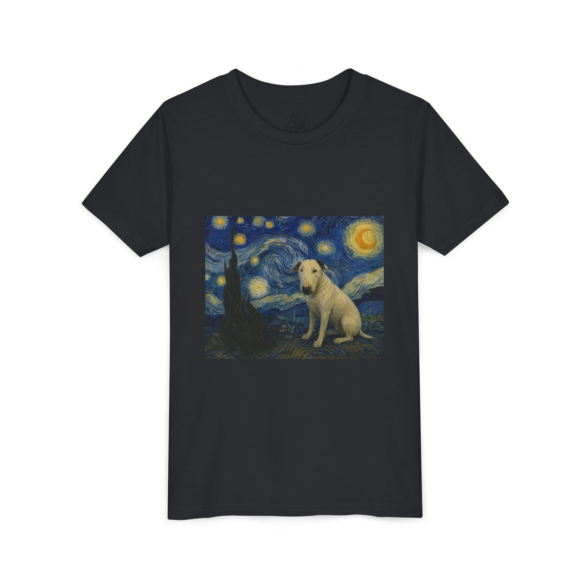 Bull Terrier The Starry Night — after Vincent van Gogh, 1889 | Youth Tee