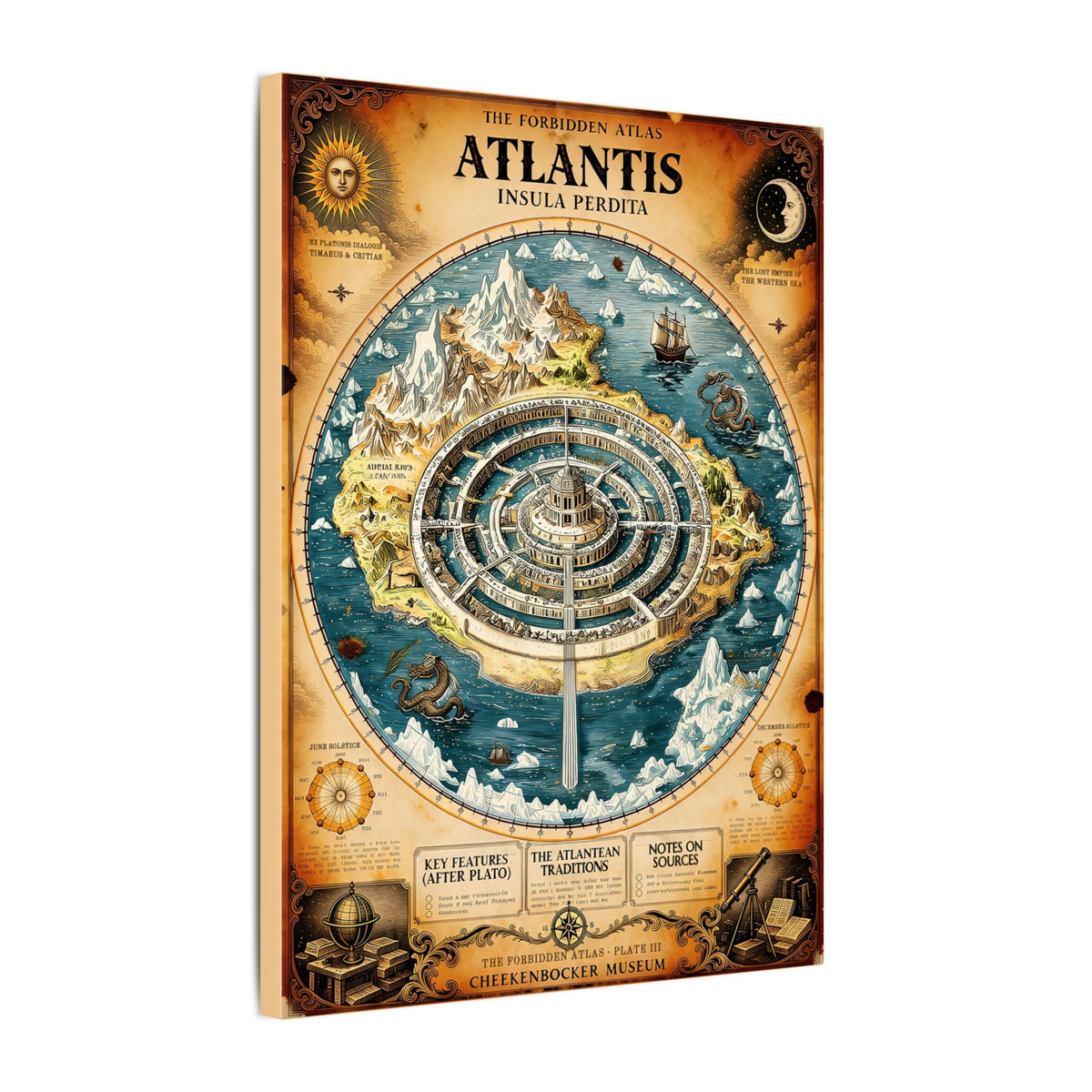 Atlantis, The Forbidden Atlas Plate III | Canvas
