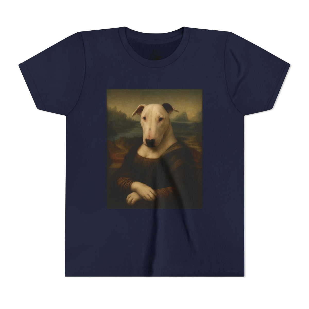 Bull Terrier Mona Lisa — after Leonardo da Vinci, c.1503 | Youth Tee