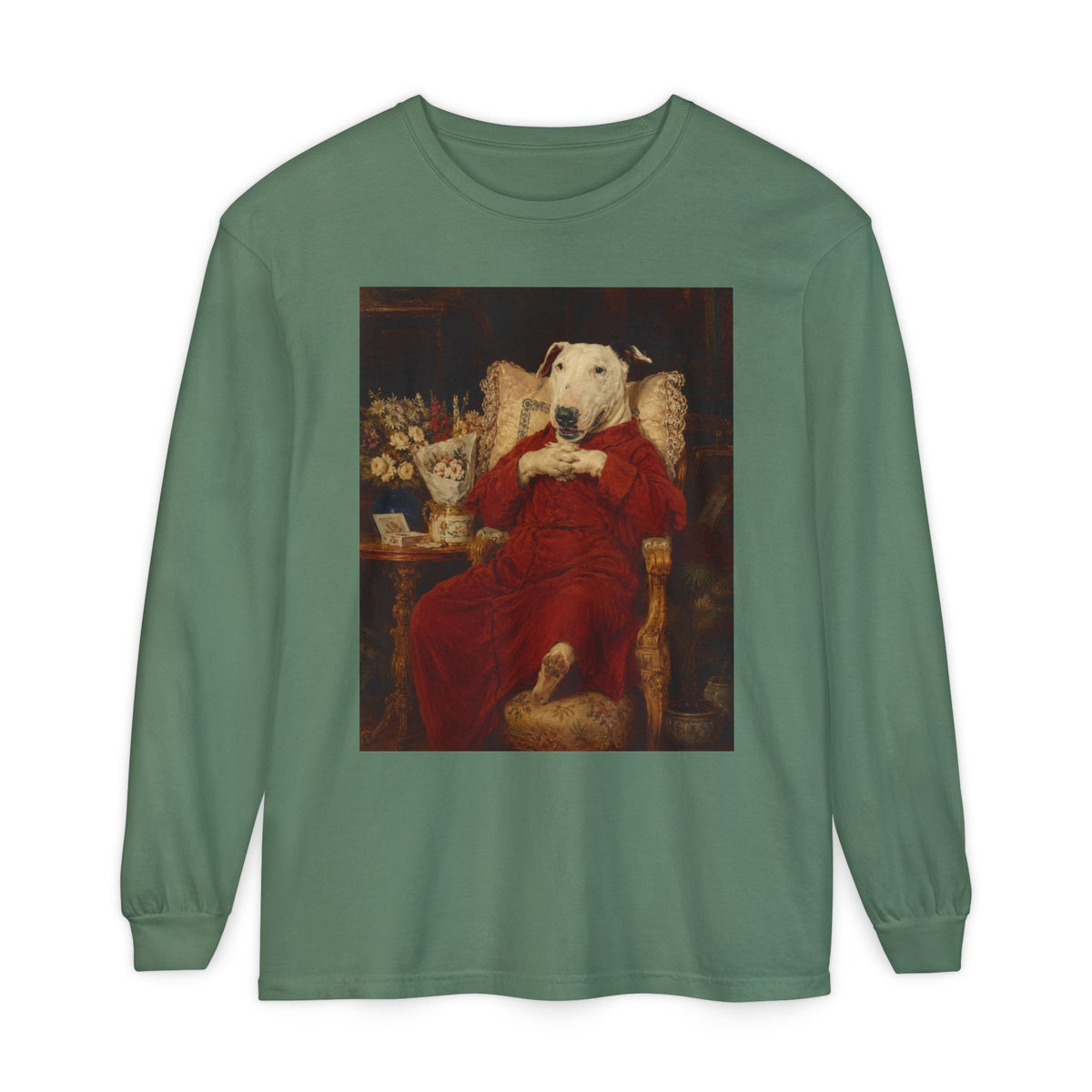 Bull Terrier A Happy Birthday — after Antonio Casanova y Estorach, c.1890 | Long Sleeve