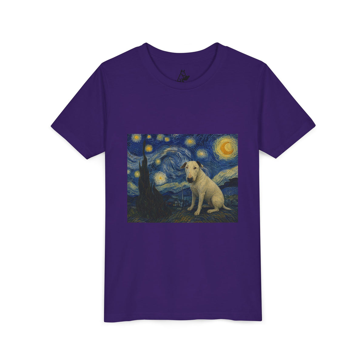 Bull Terrier The Starry Night — after Vincent van Gogh, 1889 | Youth Tee