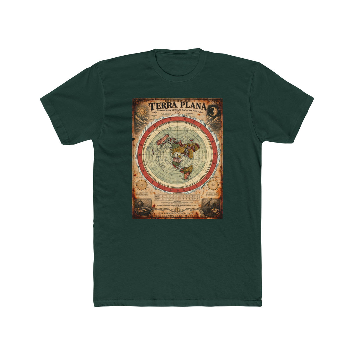 Terra Plana, The Forbidden Atlas Plate I | Unisex Cotton Crew Tee