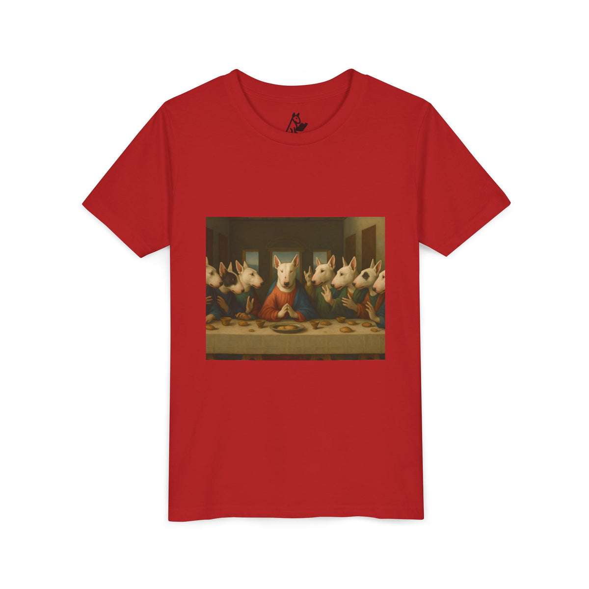 Bull Terrier The Last Supper — after Leonardo da Vinci, 1498 | Youth Tee