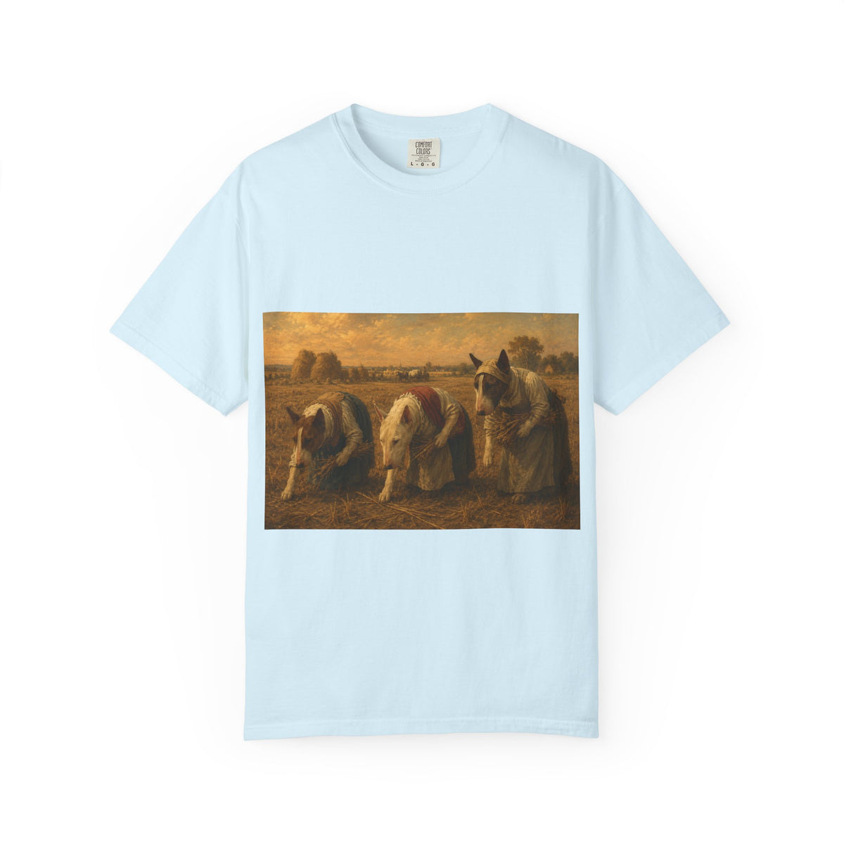 Bull Terrier The Gleaners — after Jean-Francois Millet, 1857 | Garment-Dyed Tee