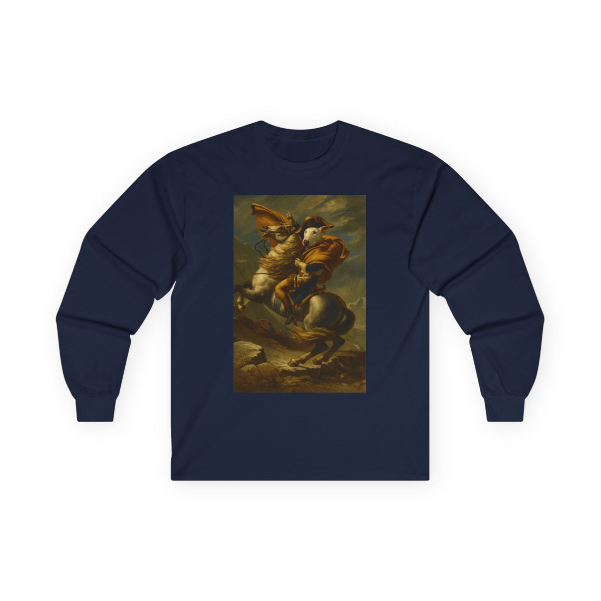 Bull Terrier Napoleon — after Jacques-Louis David, 1801 | Long Sleeve