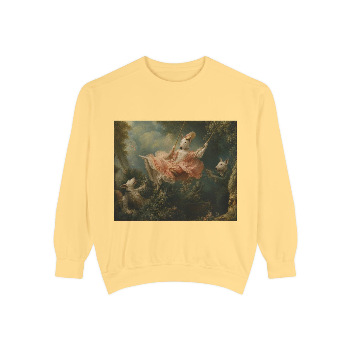 Bull Terrier The Swing — after Jean-Honore Fragonard, 1767 | Crewneck