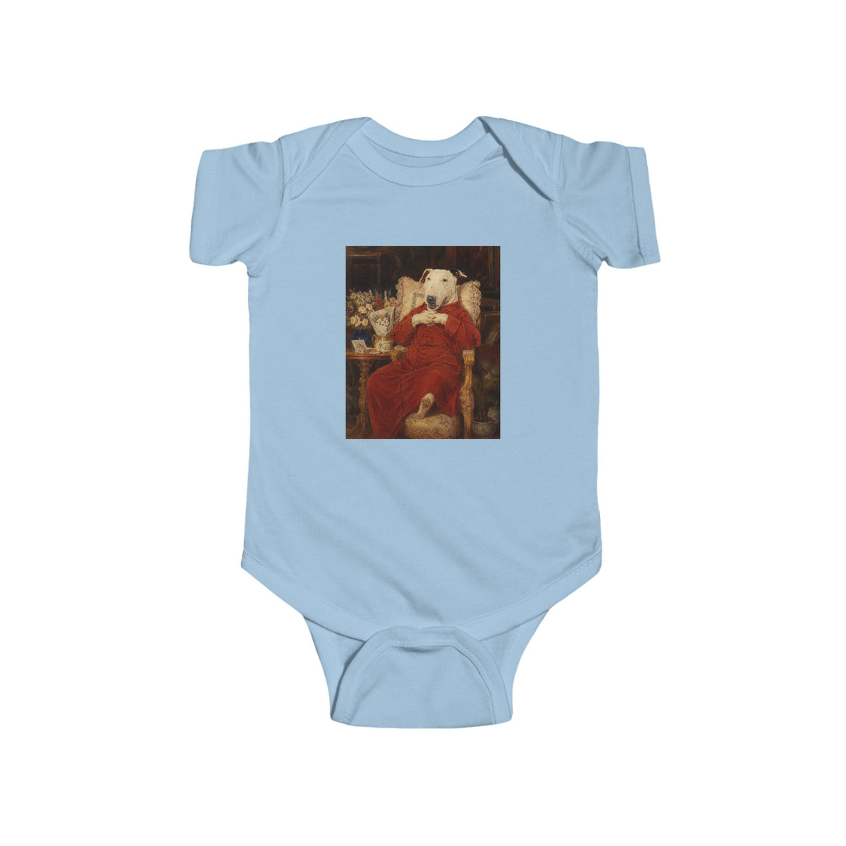 Bull Terrier A Happy Birthday — after Antonio Casanova y Estorach, c.1890 | Bodysuit