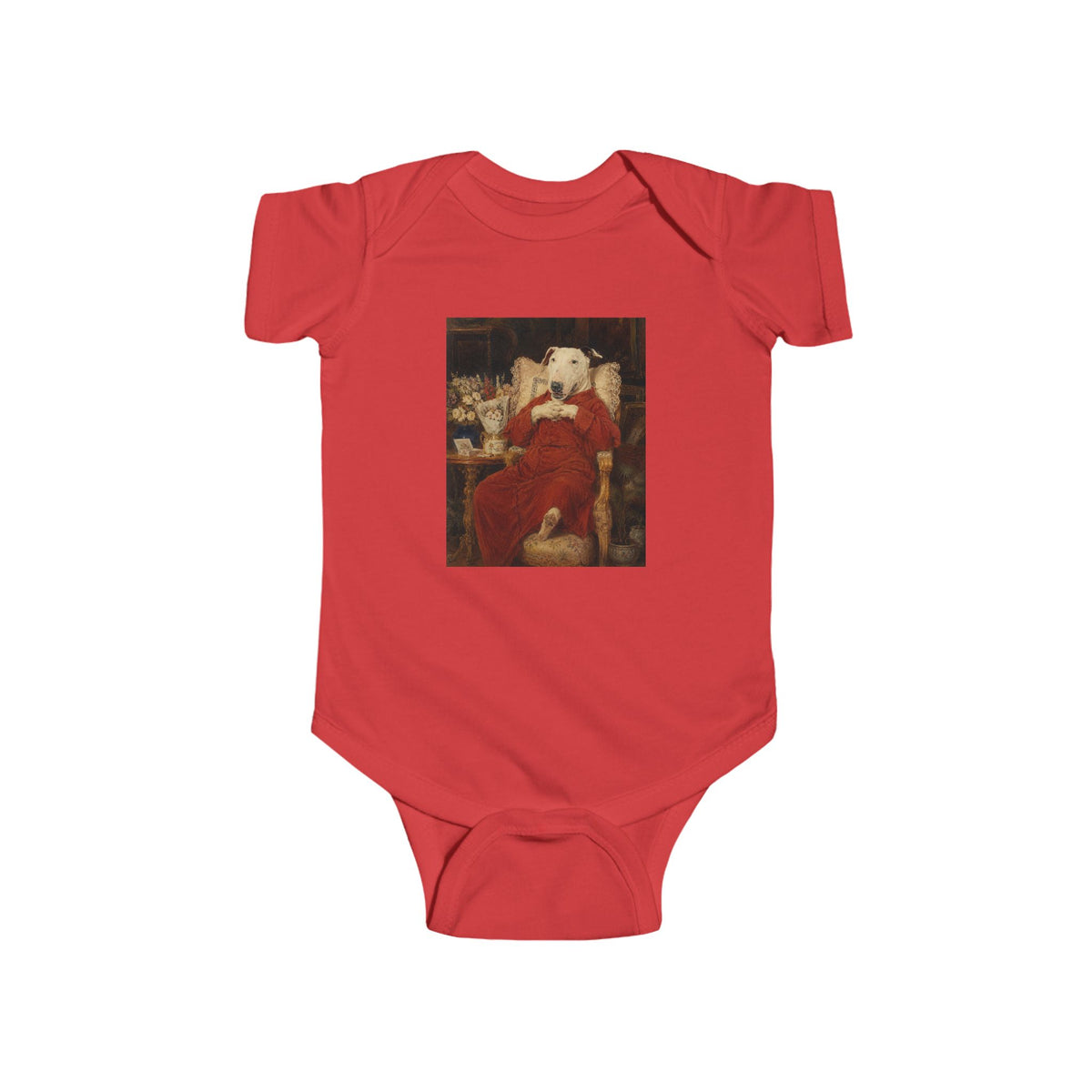 Bull Terrier A Happy Birthday — after Antonio Casanova y Estorach, c.1890 | Bodysuit
