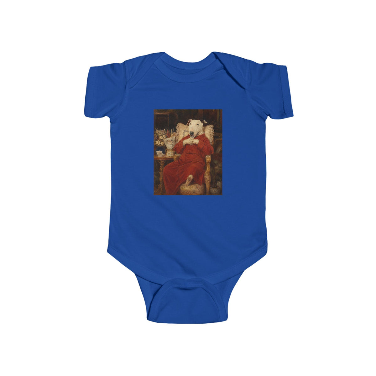 Bull Terrier A Happy Birthday — after Antonio Casanova y Estorach, c.1890 | Bodysuit