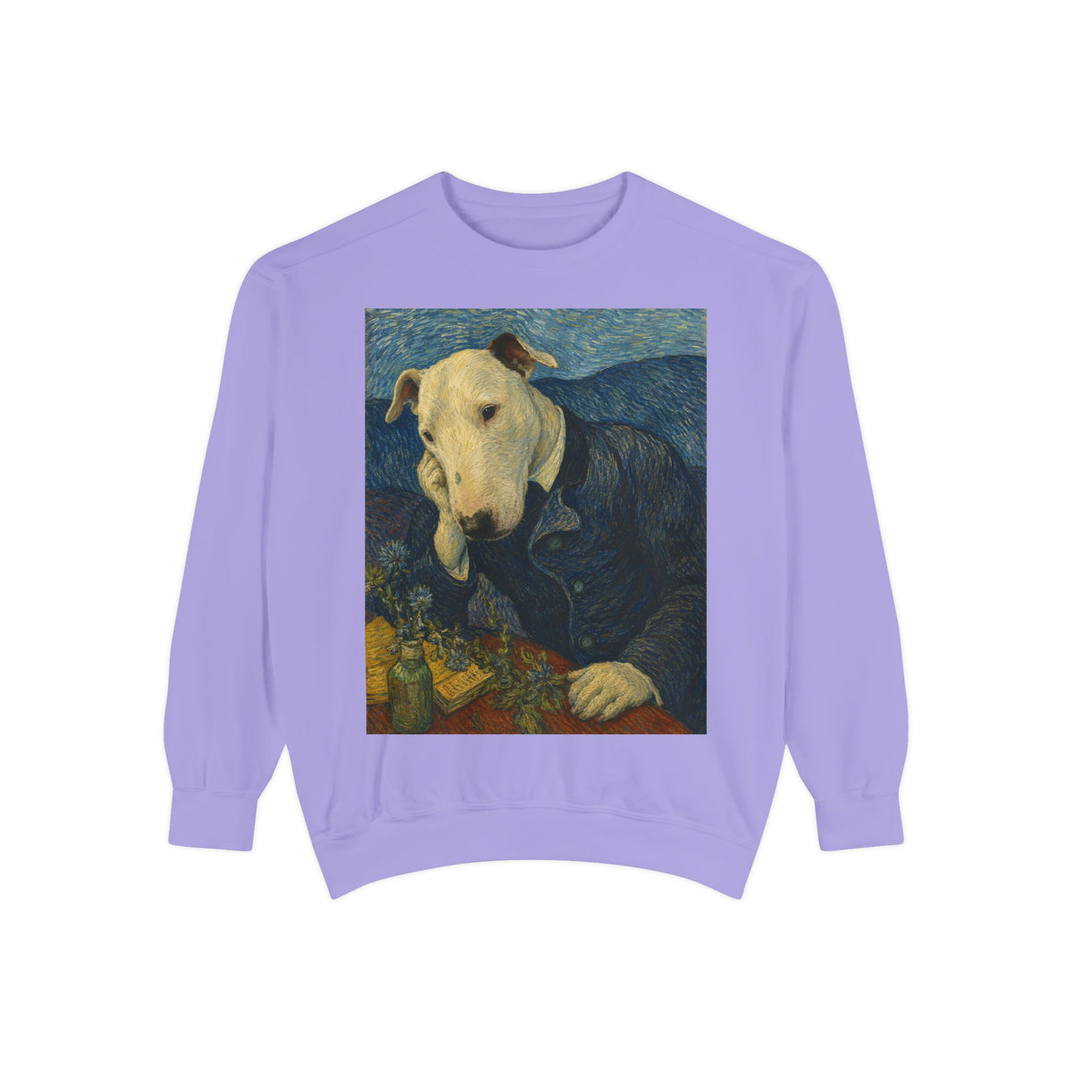 Bull Terrier Portrait of Doctor Gachet — after Vincent van Gogh, 1890 | Crewneck