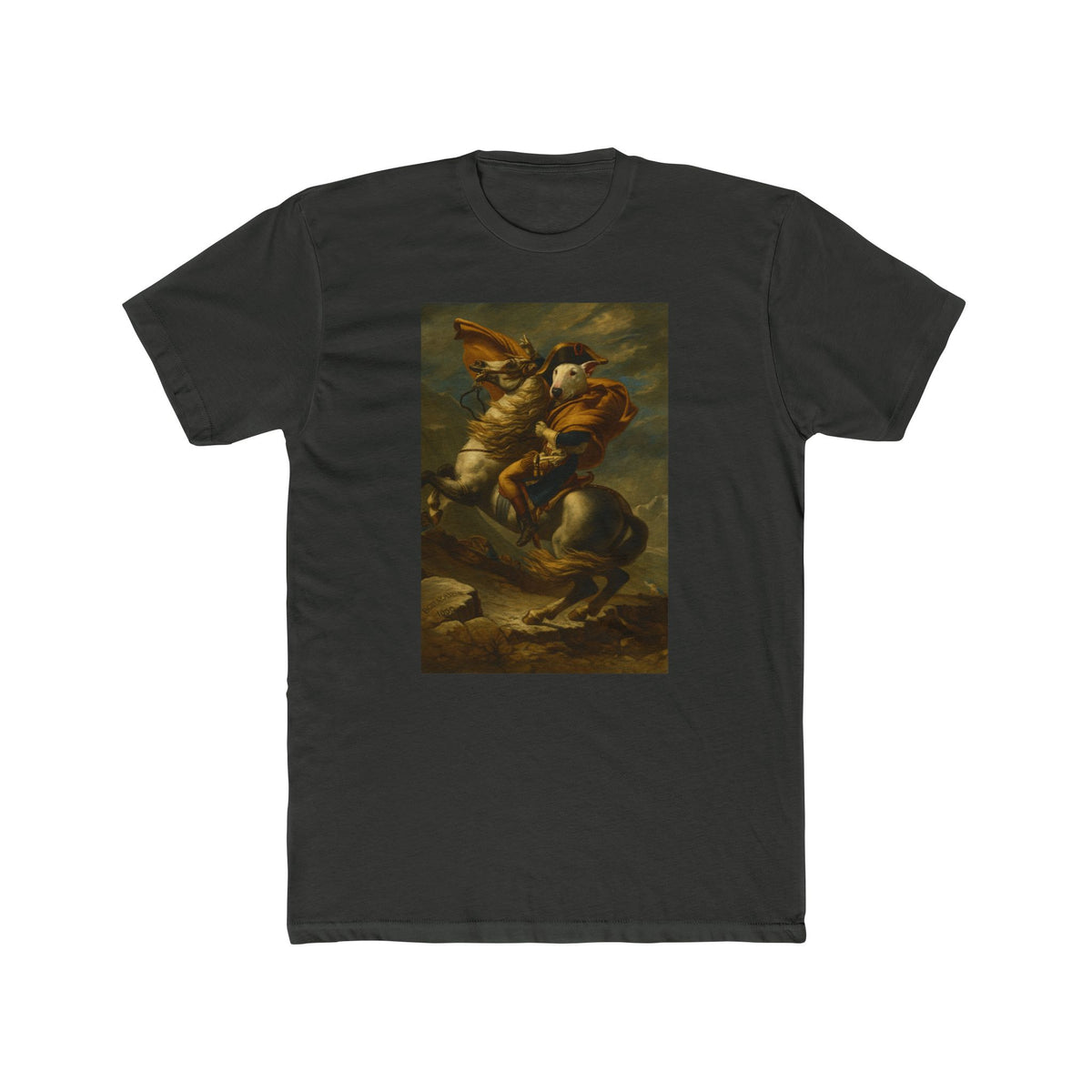 Bull Terrier Napoleon — after Jacques-Louis David, 1801 | Tee