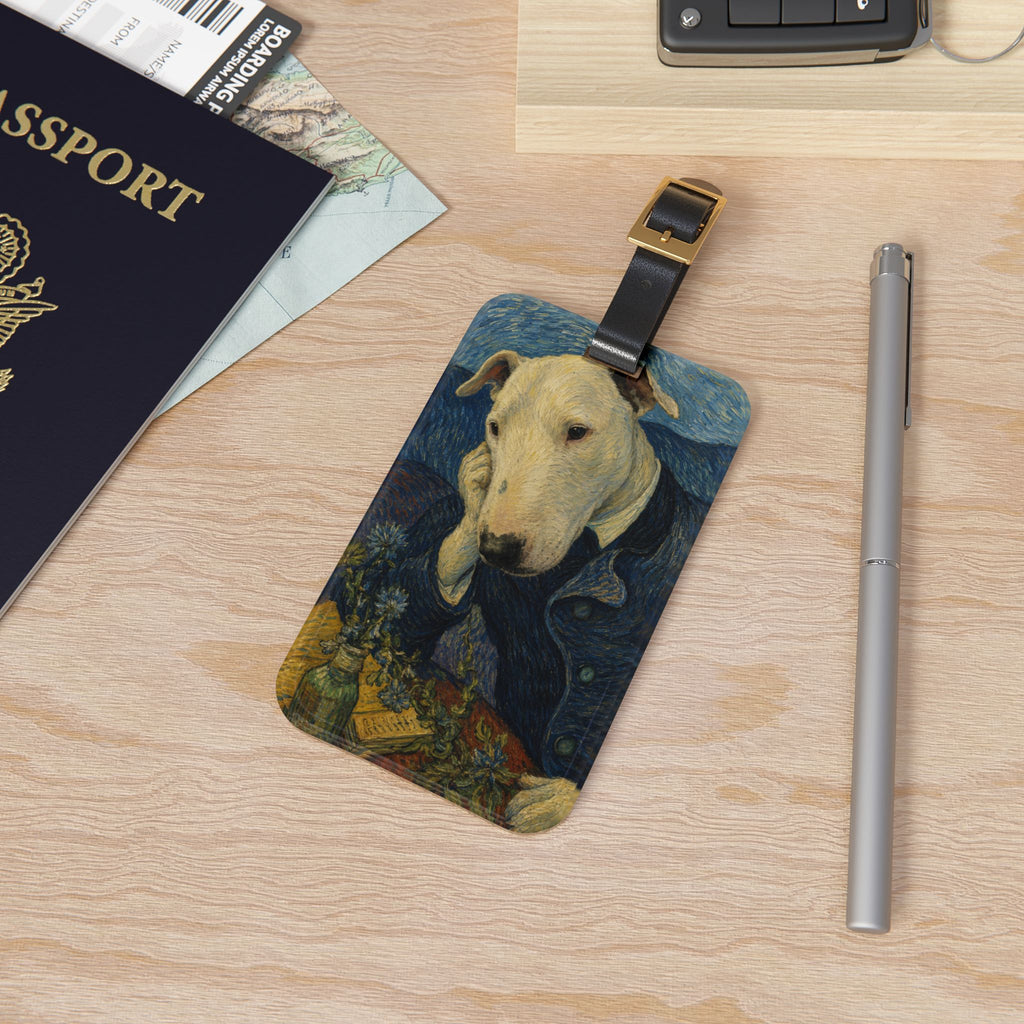 Bull Terrier Portrait of Doctor Gachet — after Vincent van Gogh, 1890 | Luggage Tag