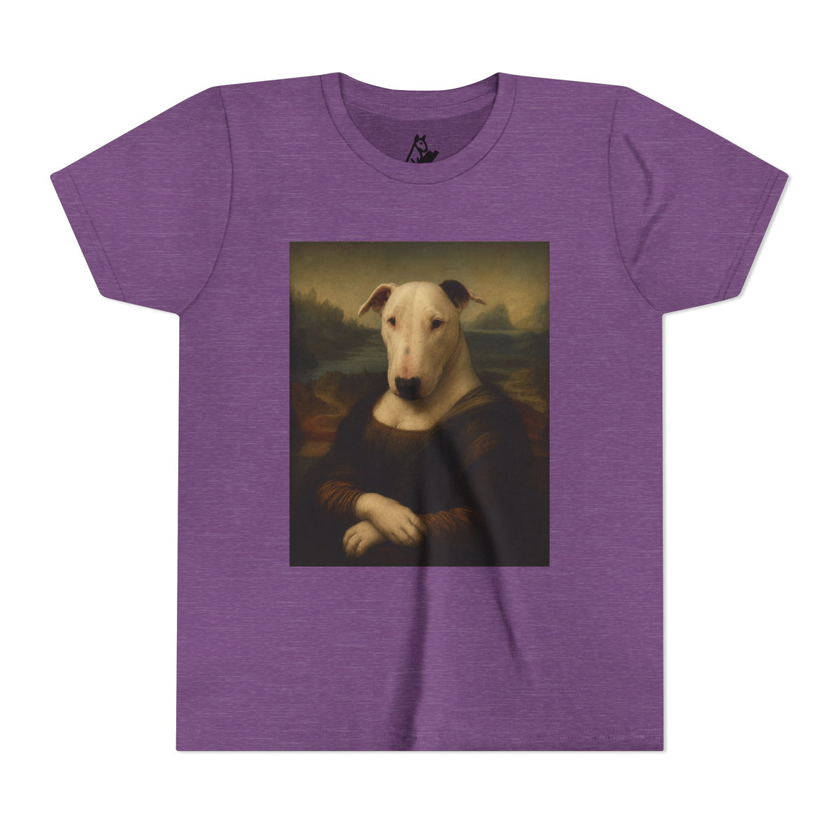 Bull Terrier Mona Lisa — after Leonardo da Vinci, c.1503 | Youth Tee