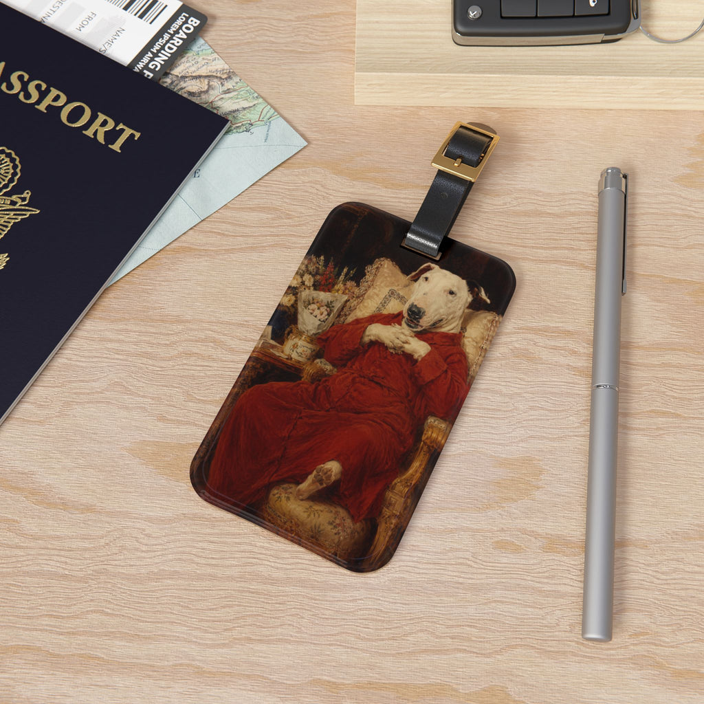 Bull Terrier A Happy Birthday — after Antonio Casanova y Estorach, c.1890 | Luggage Tag