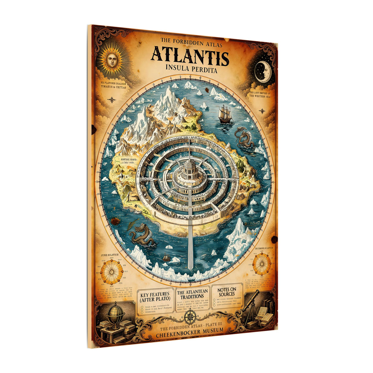 Atlantis, The Forbidden Atlas Plate III | Canvas