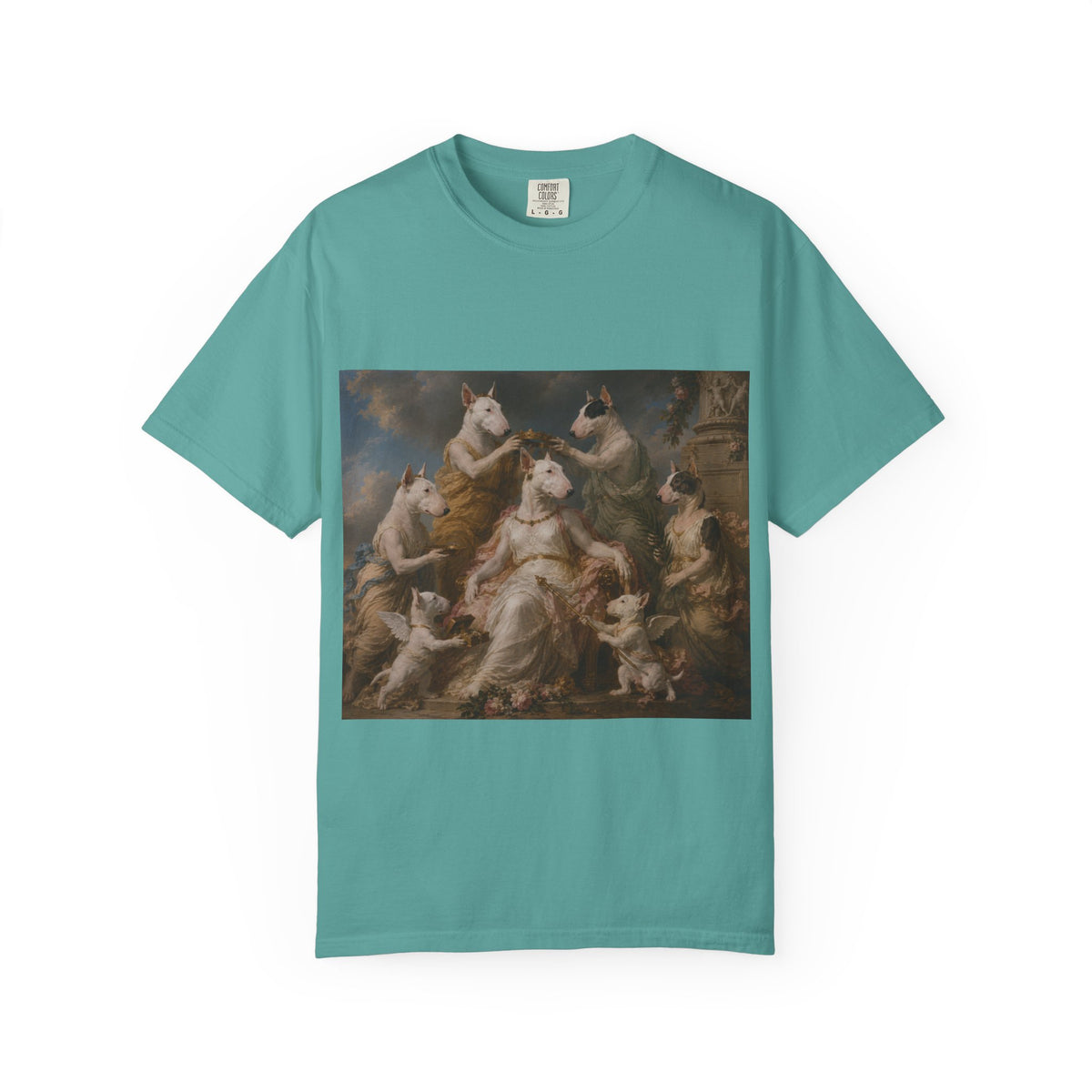 Bull Terrier Themire Crowned by the Graces — after the Sevres Manufactory, 1777 | Garment-Dyed Tee