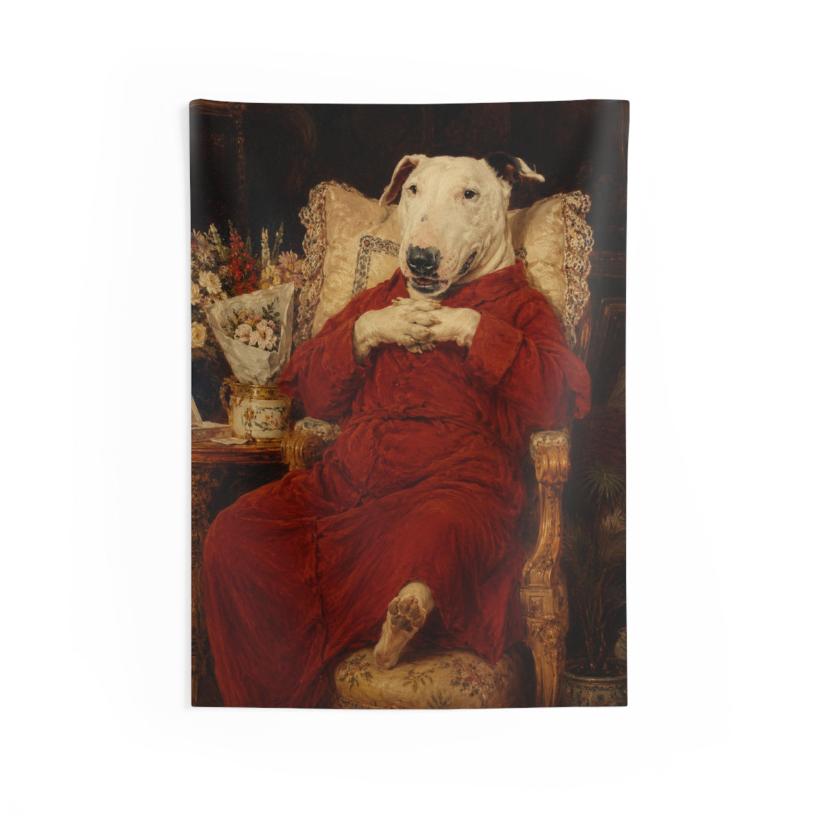 Bull Terrier A Happy Birthday — after Antonio Casanova y Estorach, c.1890 | Tapestry