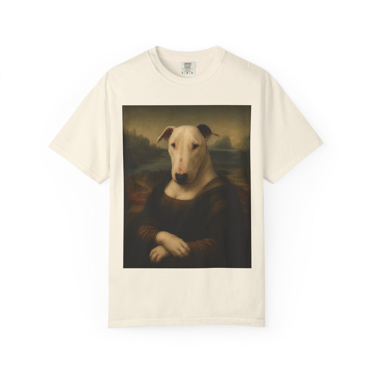 Bull Terrier Mona Lisa — after Leonardo da Vinci, c.1503 | Garment-Dyed Tee