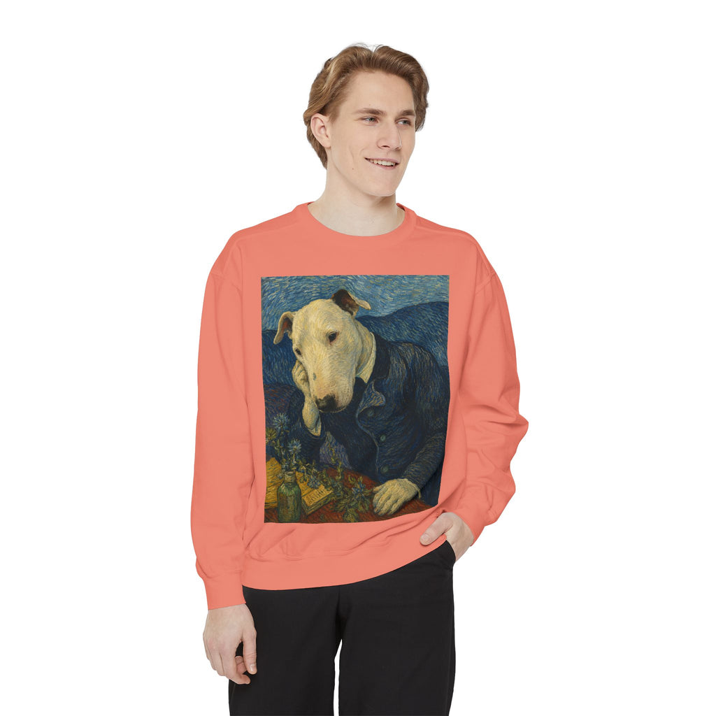 Bull Terrier Portrait of Doctor Gachet — after Vincent van Gogh, 1890 | Crewneck