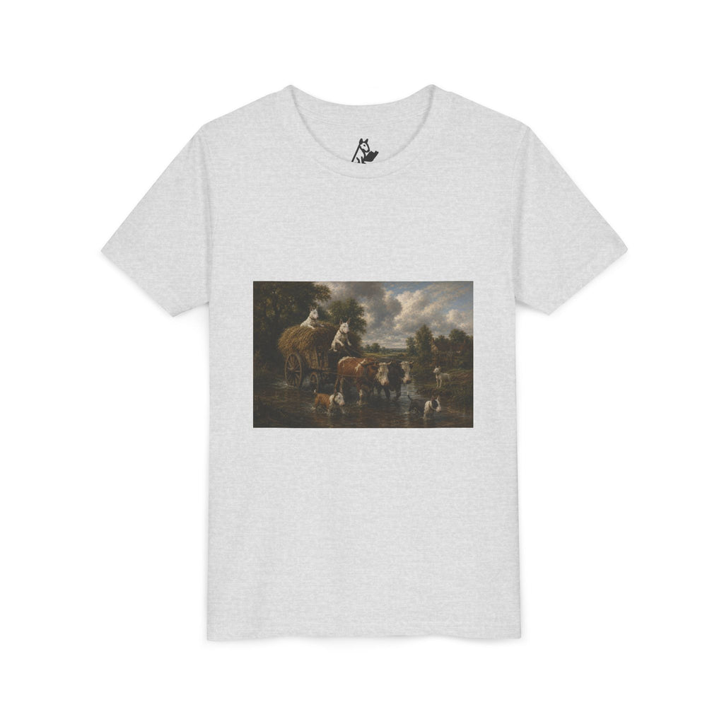 Bull Terrier The Hay Wain — after John Constable, 1821 | Youth Tee