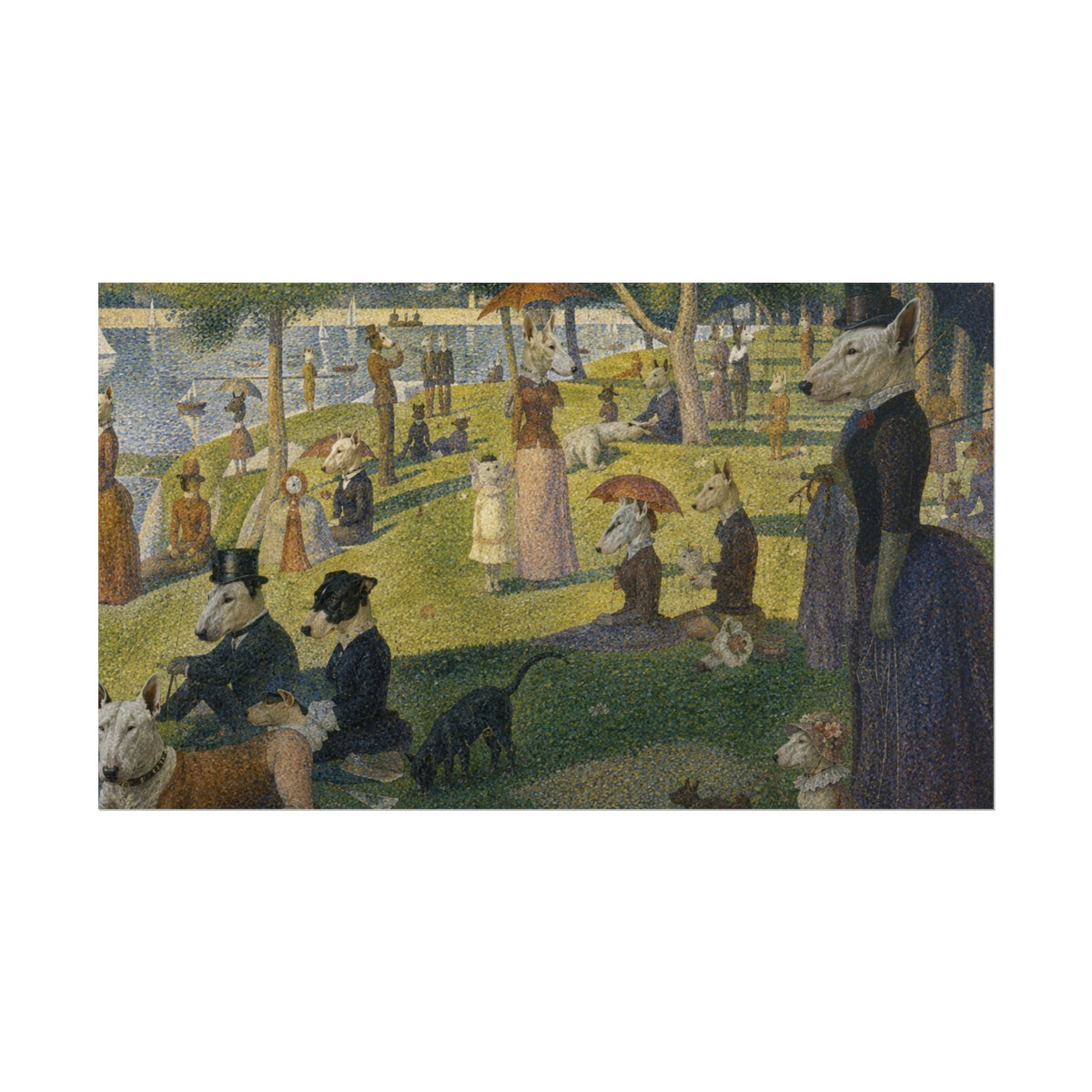 Bull Terrier A Sunday Afternoon on La Grande Jatte — after Georges Seurat, 1886 | Print