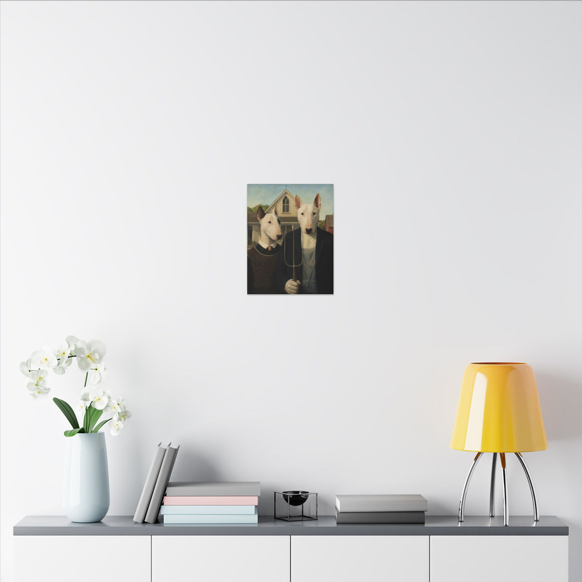 Bull Terrier American Gothic — after Grant Wood, 1930 | Canvas
