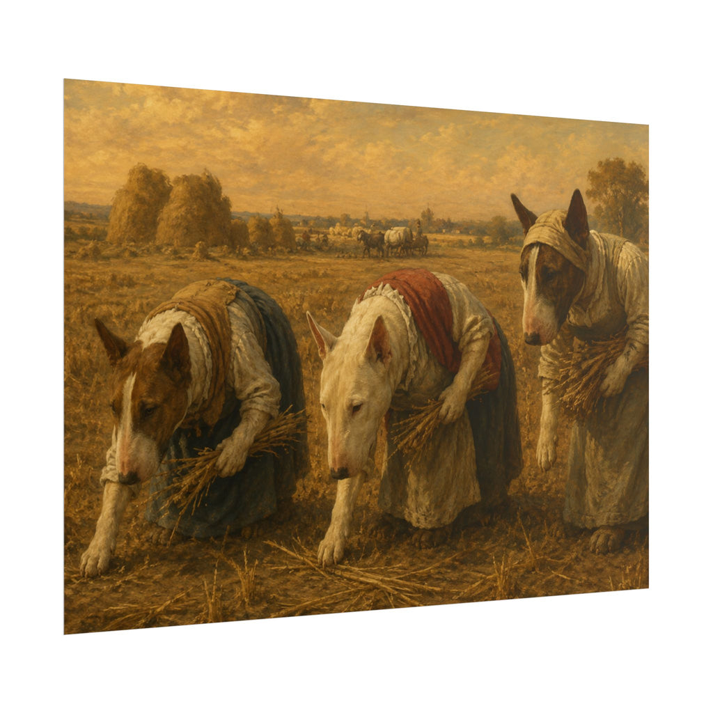 Bull Terrier The Gleaners — after Jean-Francois Millet, 1857 | Poster
