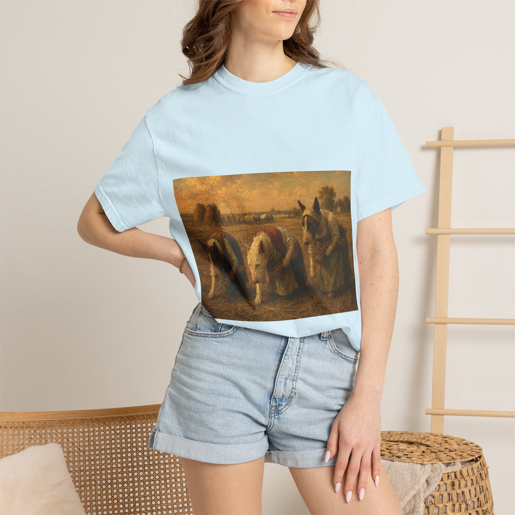 Bull Terrier The Gleaners — after Jean-Francois Millet, 1857 | Garment-Dyed Tee