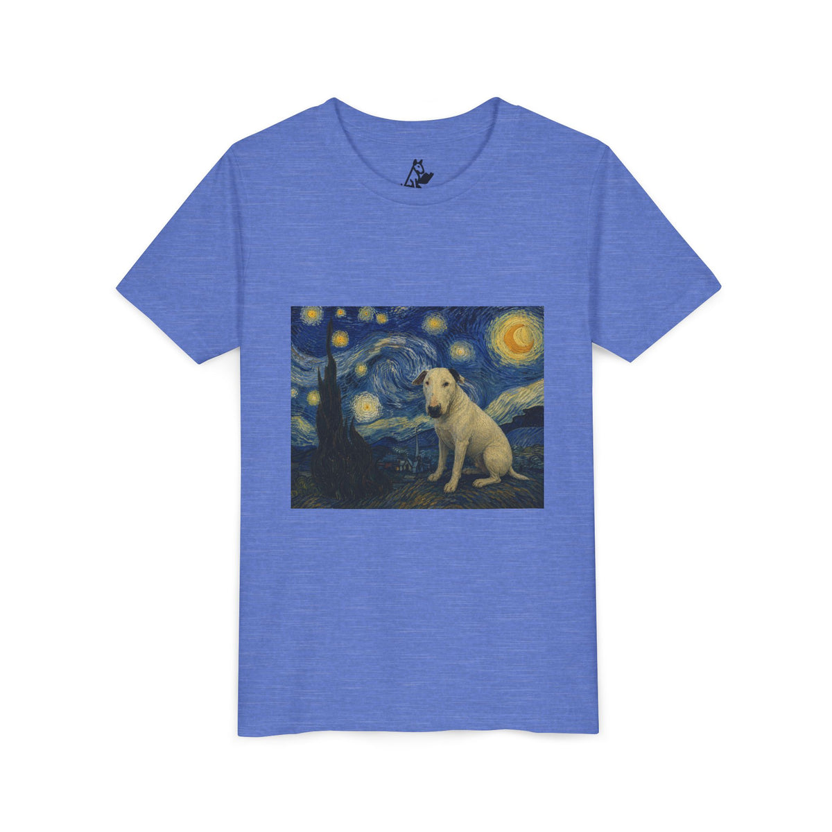 Bull Terrier The Starry Night — after Vincent van Gogh, 1889 | Youth Tee