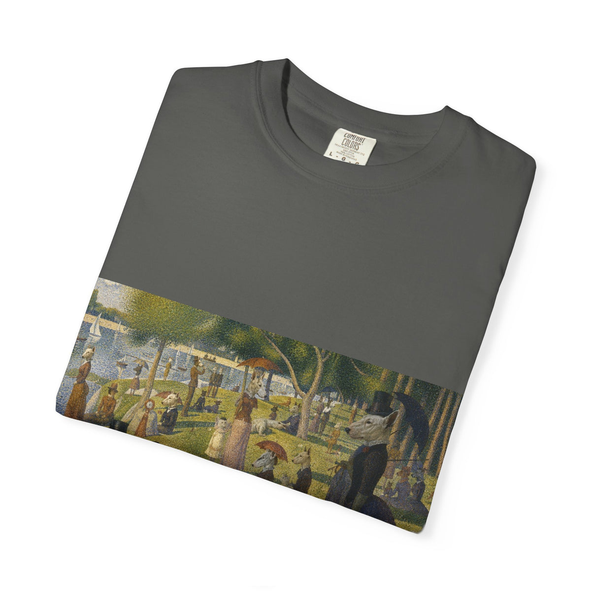 Bull Terrier A Sunday Afternoon on La Grande Jatte — after Georges Seurat, 1886 | Garment-Dyed Tee