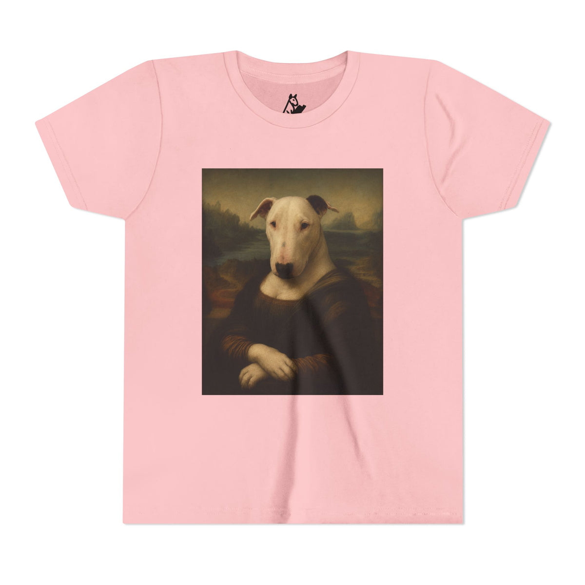 Bull Terrier Mona Lisa — after Leonardo da Vinci, c.1503 | Youth Tee