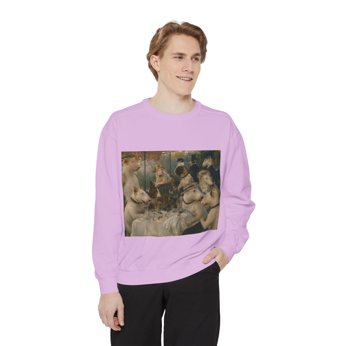 Bull Terrier Luncheon of the Boating Party — after Pierre-Auguste Renoir, 1881 | Crewneck