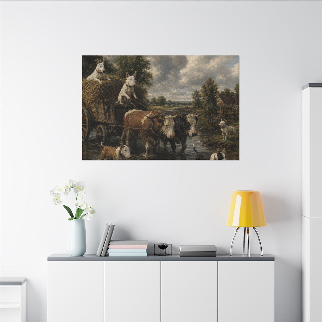 Bull Terrier The Hay Wain — after John Constable, 1821 | Canvas