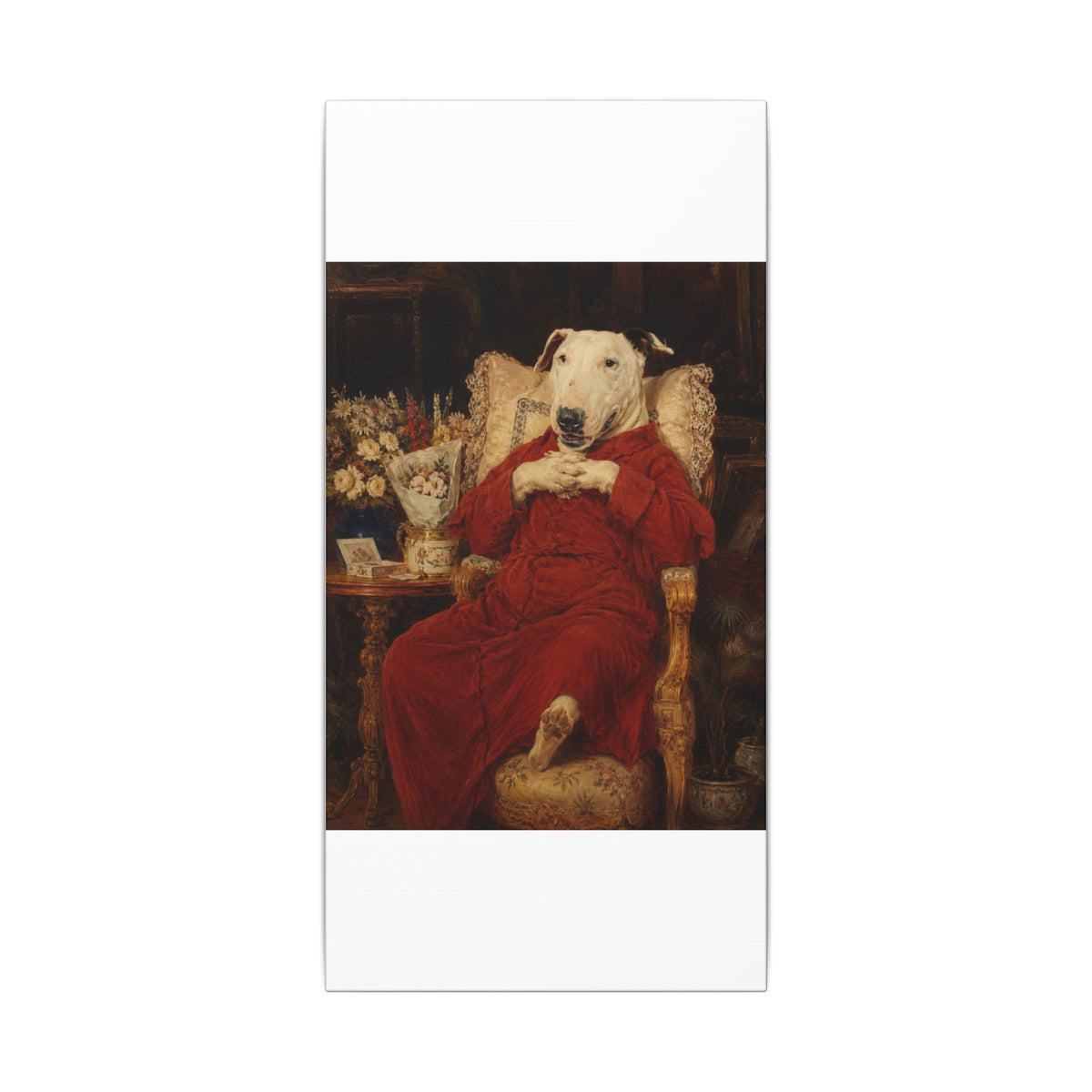Bull Terrier A Happy Birthday — after Antonio Casanova y Estorach, c.1890 | Canvas