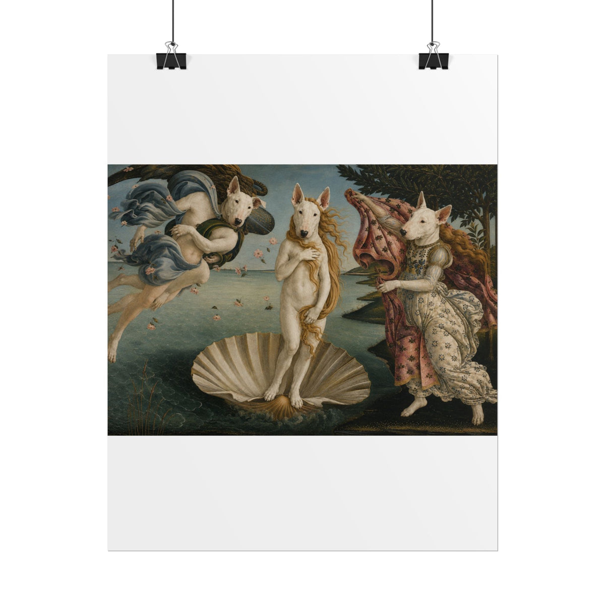 Bull Terrier The Birth of Venus — after Sandro Botticelli, c.1485 | Print